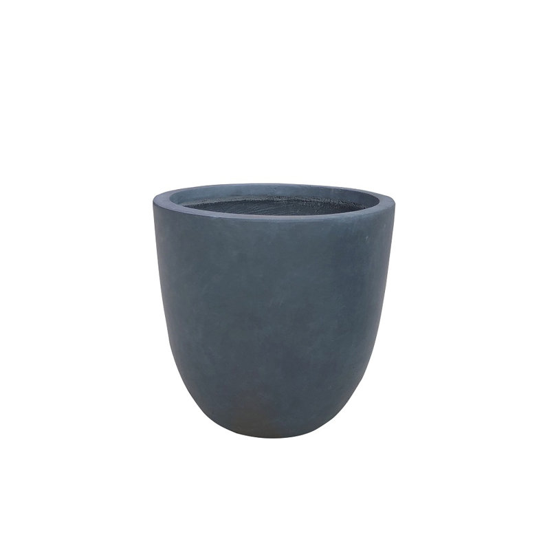 Pot à fleurs en béton Karola, H 12 po x l 14 po x P 14 po, Béton patiné