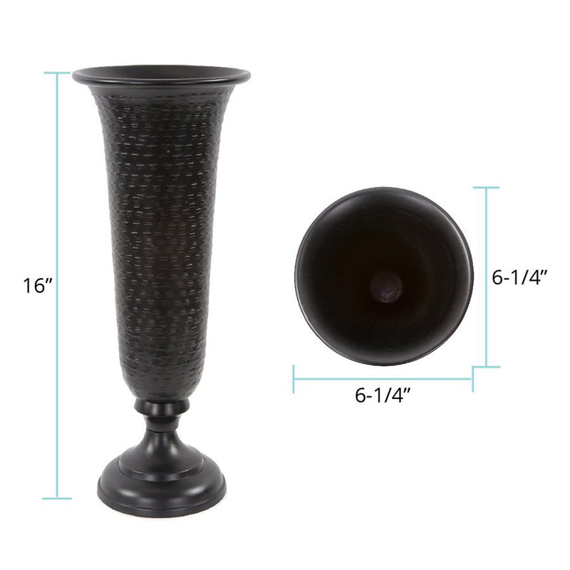 Pot Torvi, Noir, H 16 po x l 6,25 po x P 6,25 po