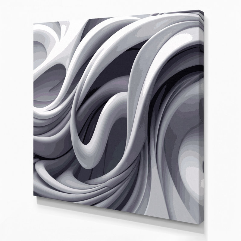 Art mural sur toile Biomorphic Abstraction 12, H 32 po x l 32 po