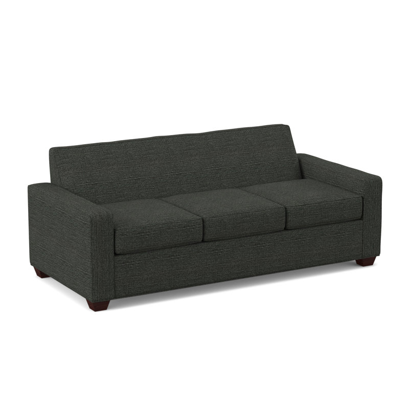 Avery 80" Square Arm Sofa with Reversible Cushions, Empire Mahogany, Antic Pepper