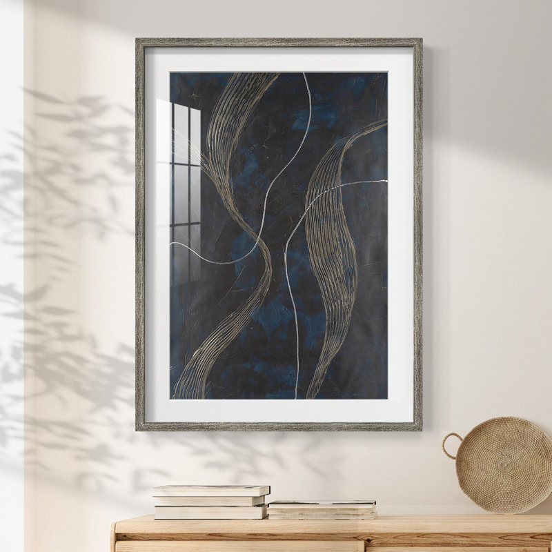Laminar Flow II -Framed Print, Distressed, 25.5" H x 17.5" W