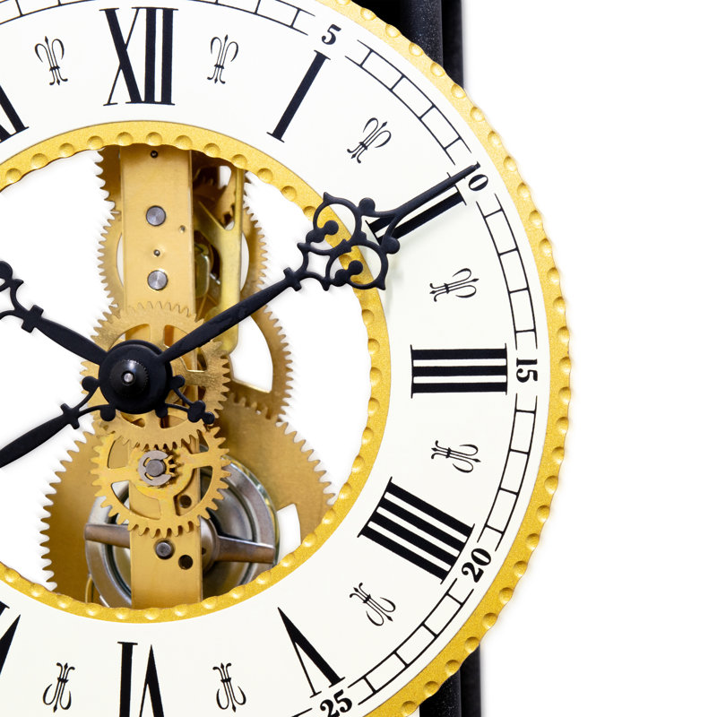 Acctim Alcester Regulator Wall Clock Steampunk Hourly Bell Strikes Chain Driven Movement Black