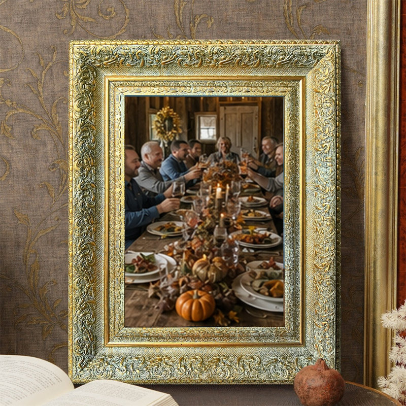 Cadre photo mural 11 pièces x 11 "or antique 11" pour mémoire de voyage, Antique Gold, 3, 11" W x 14" H