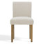 Ensemble de table de salle à manger pour 6 personnes avec table extensible et 6 chaises rembourrées en lin-841936924