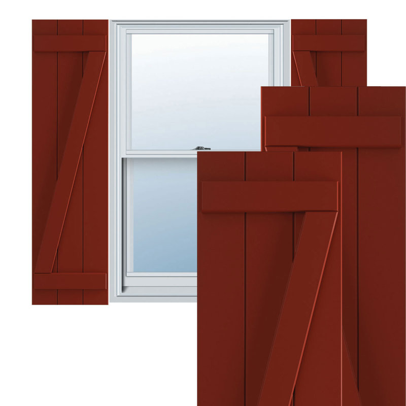 Volets en PVC True Fit, 16.125", Rouge piment, 41"