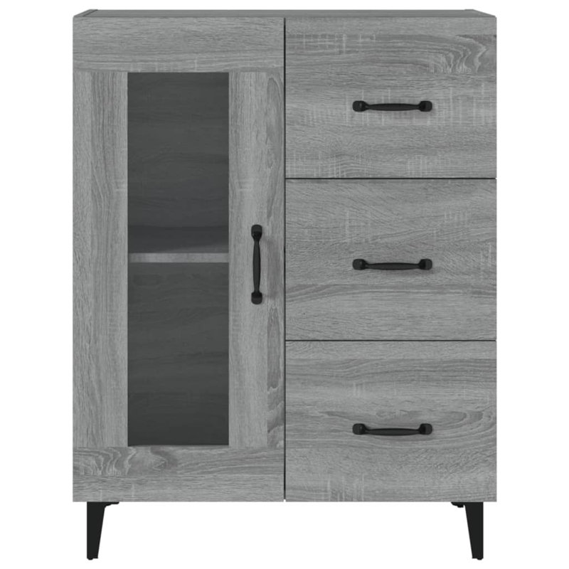 Aaroh 69.5Cm Wide 3 Drawer, Grey Sonoma