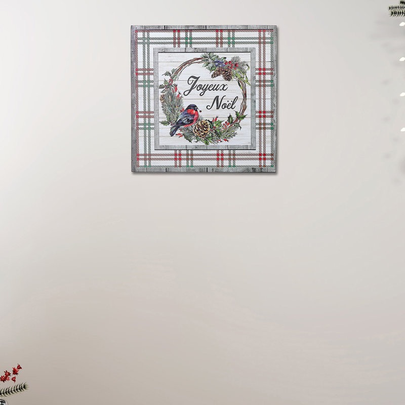 Décoration murale en bois Joyeux Noël