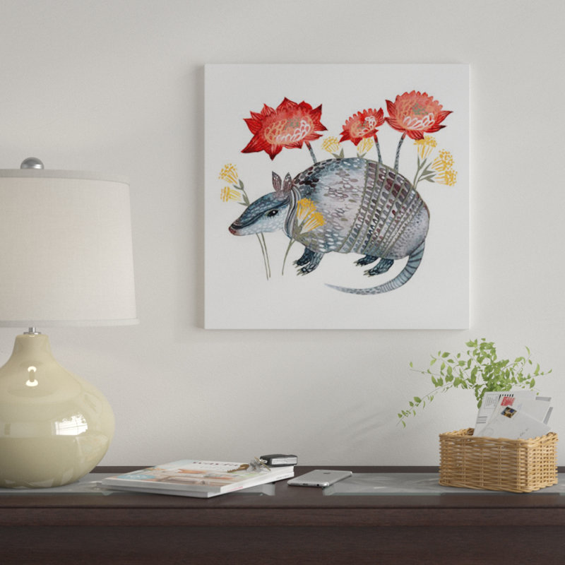 «Armadillo», impression sur toile tendue, H 26 po x l 26 po x P 1,5 po, Pas de tapis, Toile tendue