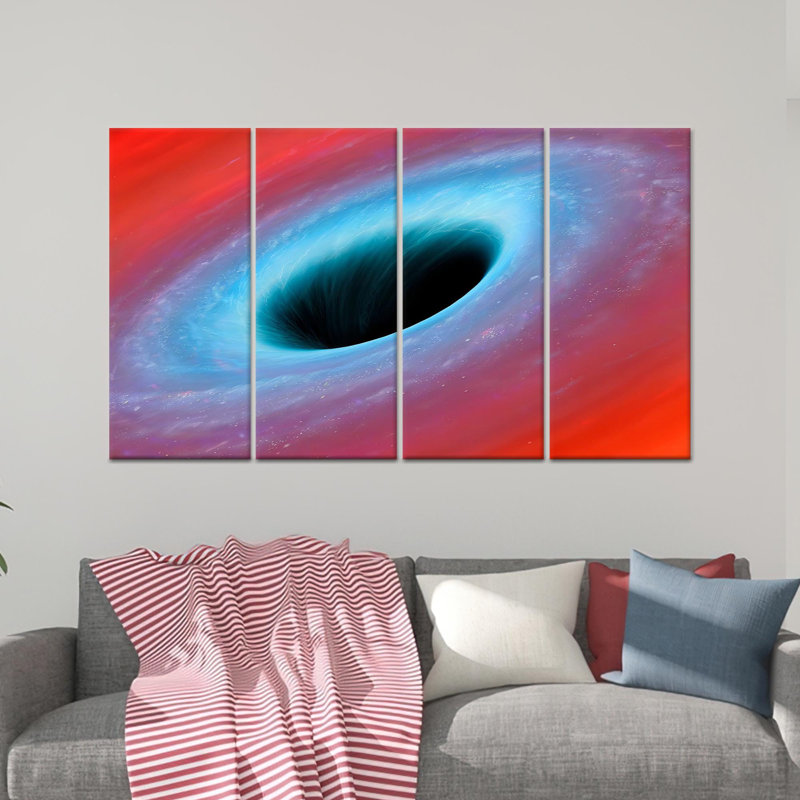 Impression sur toile Modern Galaxy: Voie Lactée, toile tendue 4P, H : 43,3 x L : 78,7 pouces