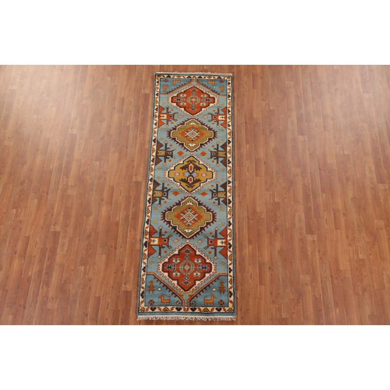 Geometric Traditional  Runner Rug 3x8