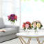Arrangement floral de dahlia en soie artificielle dans un vase-1537253353