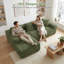 Modern Oversized Corner Sofa L-Shaped Corduroy Sofa With Storage Pockets -831990045-831990046
