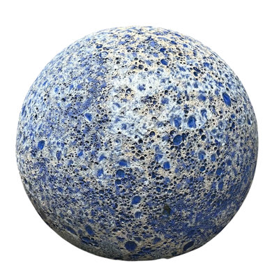 Sphère décorative en céramique glacière réactive bleue intérieure / extérieure
