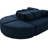Blue - Combined 114.9" Modular Sectional, Curved Design, 24.4" Deep Seating, Pocket Springs And Supportive Throw Pillows Sectional Boneless, Seat Depth, High Density Foam Cushions-1325685156