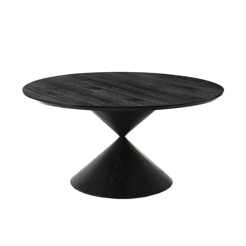Round Dining Table With Hourglass Shaped Base