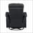 Luxury Black Leather Swivel Glider Recliner For Ultimate Comfort And Elegance In Modern Living Rooms-812547150