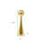 12" Gold Stainless Steel Tabletop Taper Candlestick