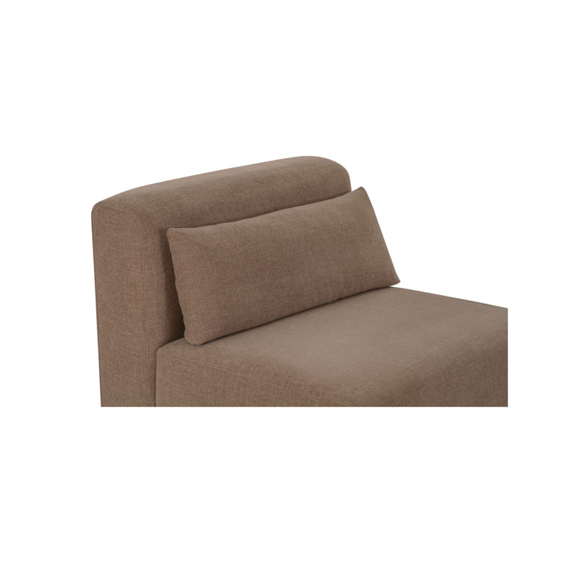 JUNE SLIPPER CHAIR PERFORMANCE FABRIC OATMEAL, Brown