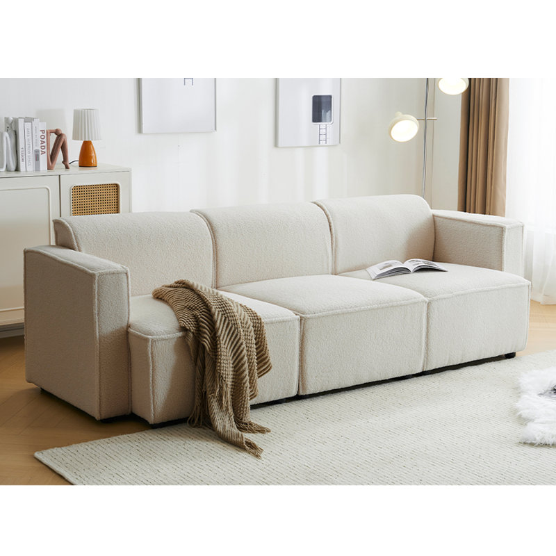 Almaan 3 Seater Sofa, Cream Fabric