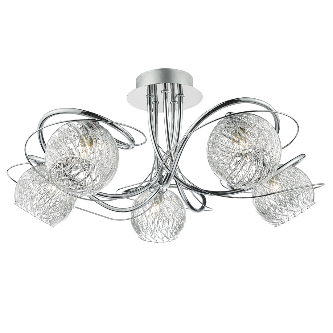 Glass Semi Flush Mount