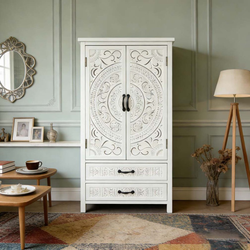 Armoire de rangement blanche 27 po