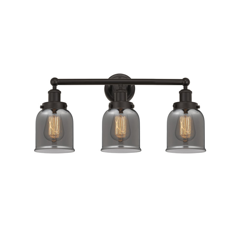 Éclairage de salle de bain à intensité variable à 3 lumières Armoni, Plaqué couleur fumée, Bronze huilé