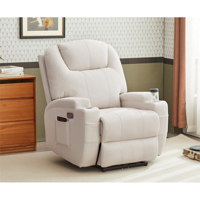 Fauteuil inclinable électrique Paniz, Chenille beige