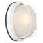 Double fixation Nauticis - cloison ronde de qualité marine - finition blanche - abat-jour en verre givré - DEL remplaçable - 10 po-133039818-133039819-133039823
