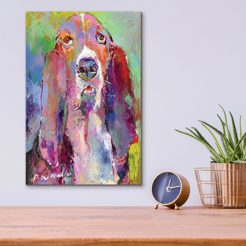 «Art Basset Hound» par Richard Wallich, H 16 po x l 12 po