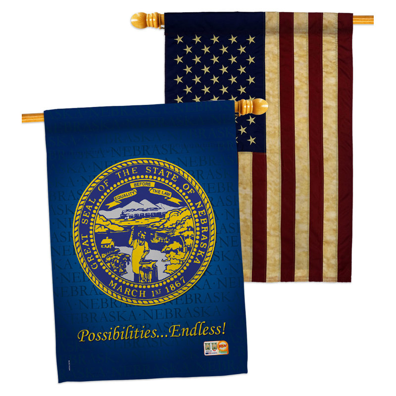 Drapeau de maison en polyester 2 côtés 3 pi 3 po x 2 pi 2 po