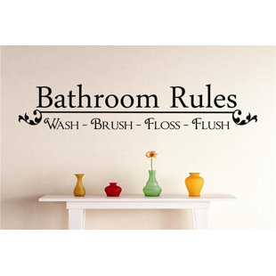 Décalcomanie murale règles de salle de bain