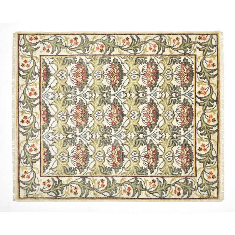 Tapis 10 x 14 ivoire William Morris, Rectangle 12 pi x 18 pi
