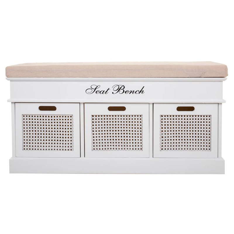 Randi Storage Bench, White/Beige