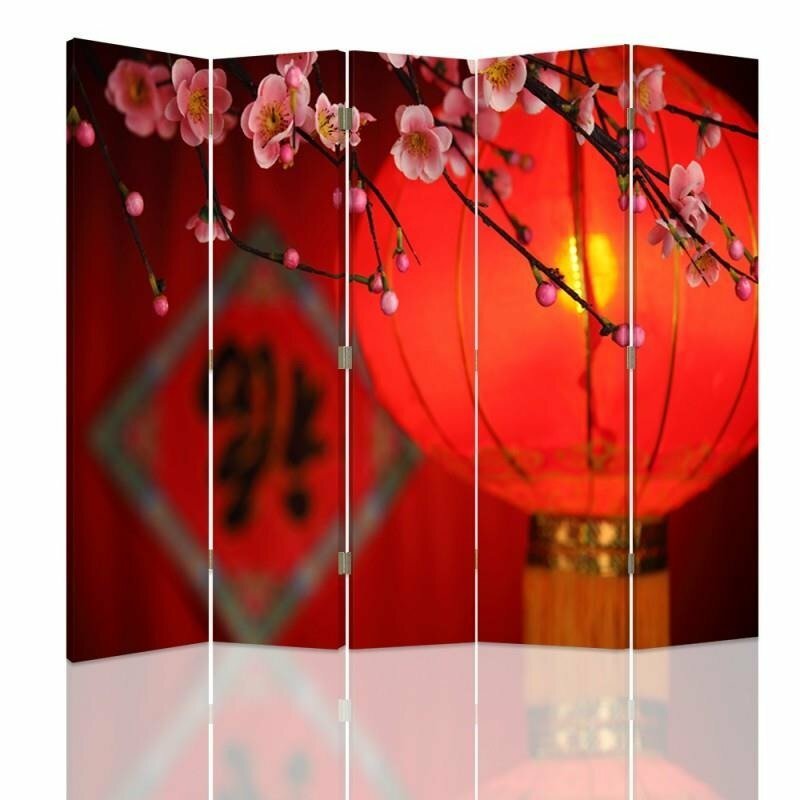 Paravent Japanese Lantern mit 5 Paneelen