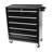 5 Drawers Rolling Tool Chest Cabinet with Wheels, Tool Storage Cabinet and Tool Box Organizer for Garage Warehouse Workshop, Black