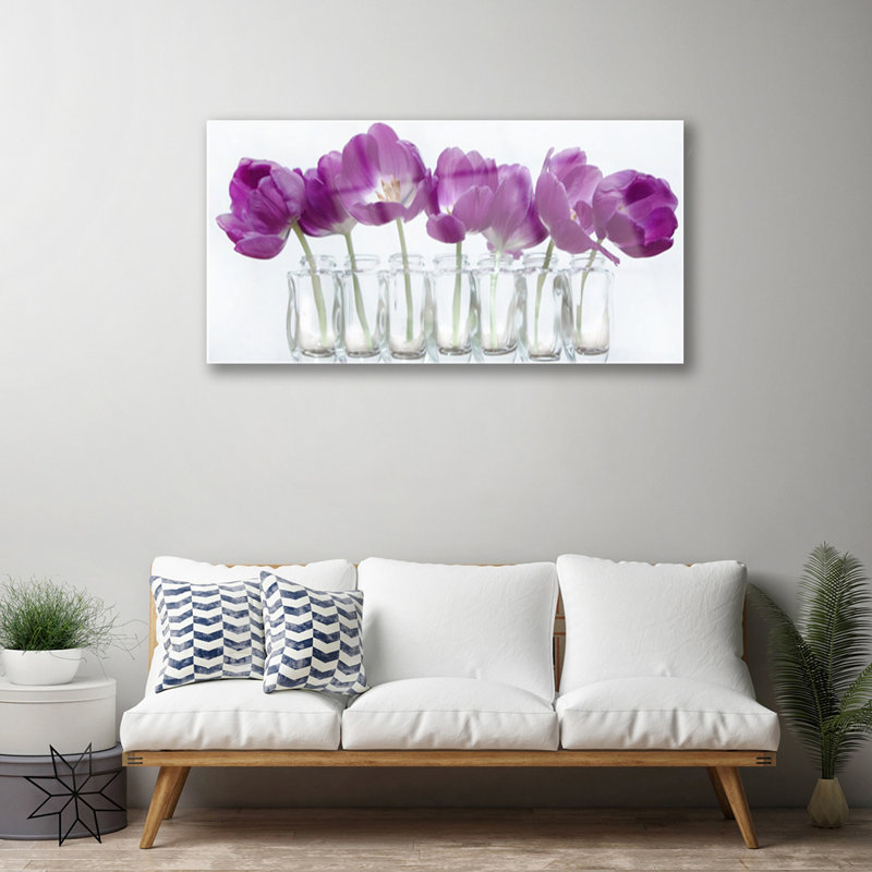 Floral Flowers - Unframed Photograph on Glass