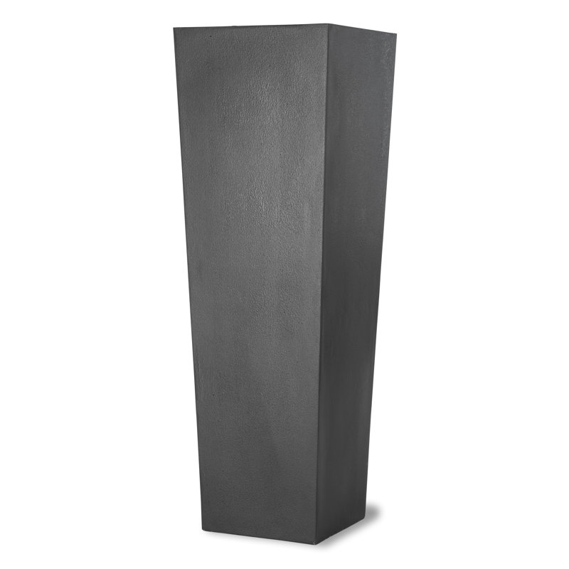 Vrtanes Geo Fiberglass Cachepot, 120cm H x 40cm W x 40cm D, Faux Lead