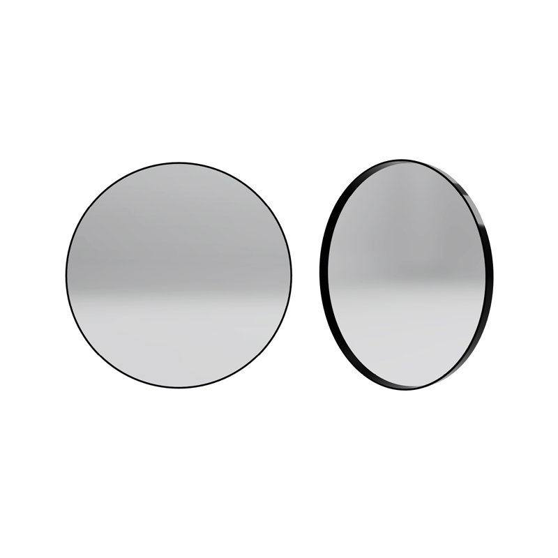 32 po Miroir rond noir, H 23,5 po x l 23,5 po