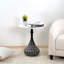 Table basse décorative en métal, table à piédestal pour le salon, texture martelée à la main