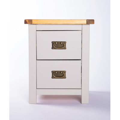 Cerritos 45cm W Solid + Manufactured Wood Bedside Table