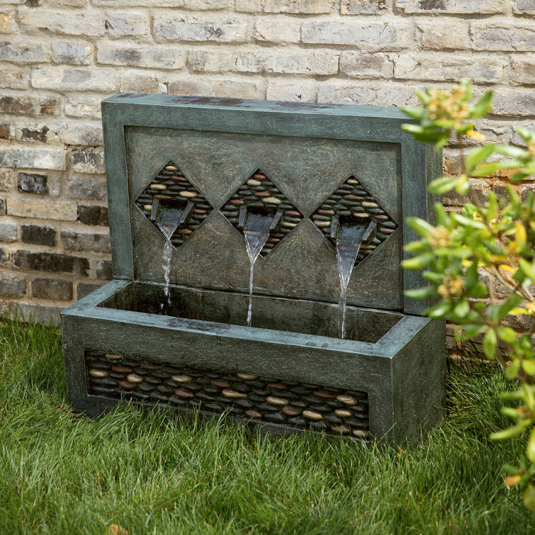 Molina Weather Resistant Floor Fountain with Light