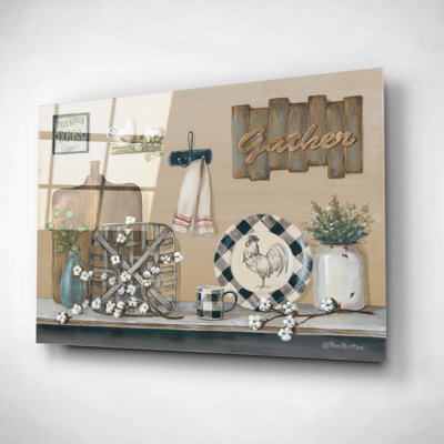 «Farmhouse Kitchen» par Pam Britton - peinture sans cadre