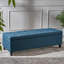 Banc de rangement avec repose-pieds, banc d'entrée, banc de bout de lit, repose-pieds pour chambre à coucher, bleu marine, 300 lb