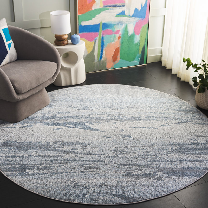Tapis abstrait Kionne Performance Performance, Rond 6 pi 7 po