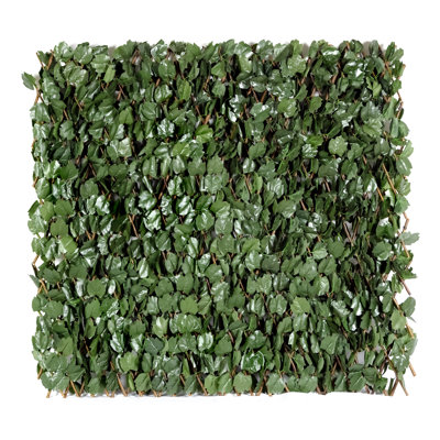 Double Side Expandable Faux Hedge Artificial Ivy Fencing