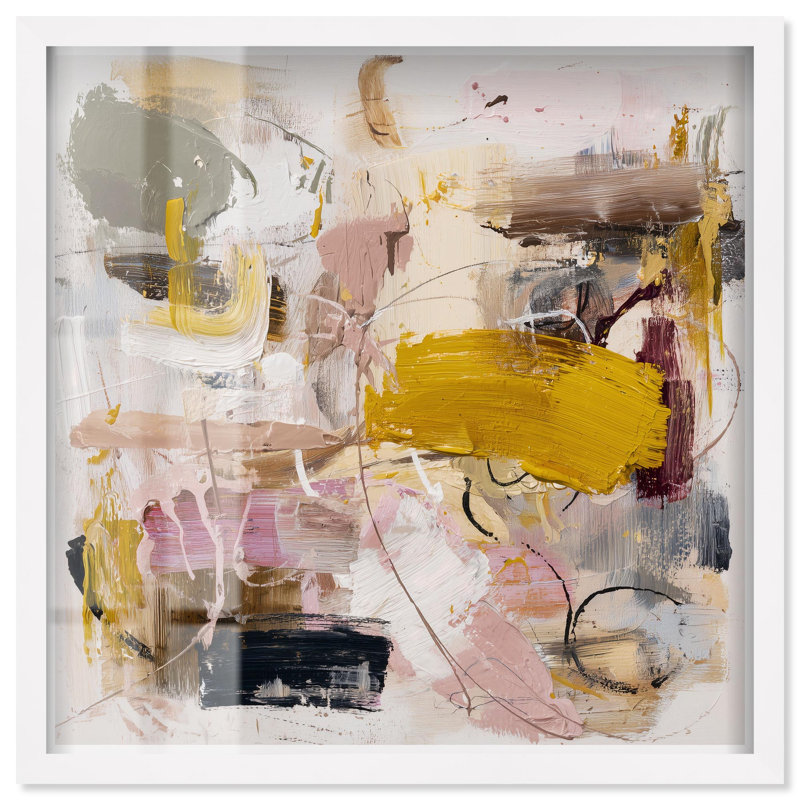 Décoration murale expressive sur toile «I Shadowbox» par Art Remedy, cadre blanc, 21 x 21, H 21 po x l 21 po, Cadre blanc