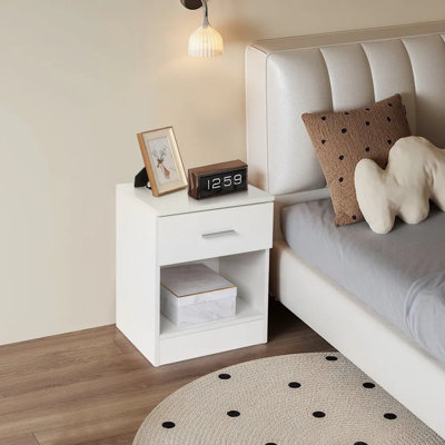 Petruna 29cm W Solid Wood Bedside Table