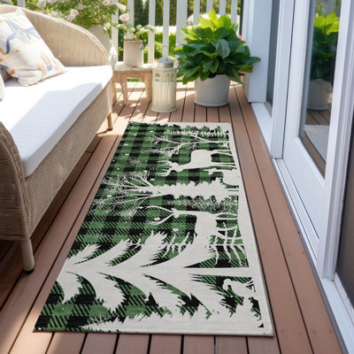 Tapis de Noël renne de Noël intérieur / extérieur lavable à la machine