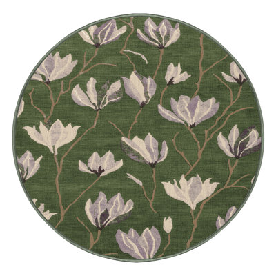 Tapis vert botanique lavable à la machine