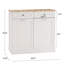 Stylish Dual-drawer White Mdf Trash Cabinet For Versatile Home Use